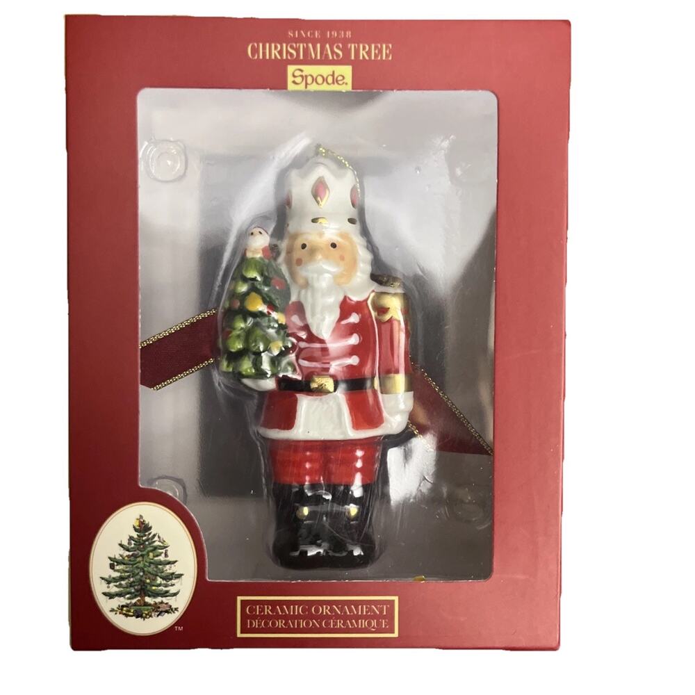 Spode Christmas Tree Collection Nutcracker with Tree Ornament 4-Inch NIB